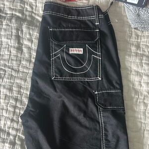 True Religion Black Cargo Pants